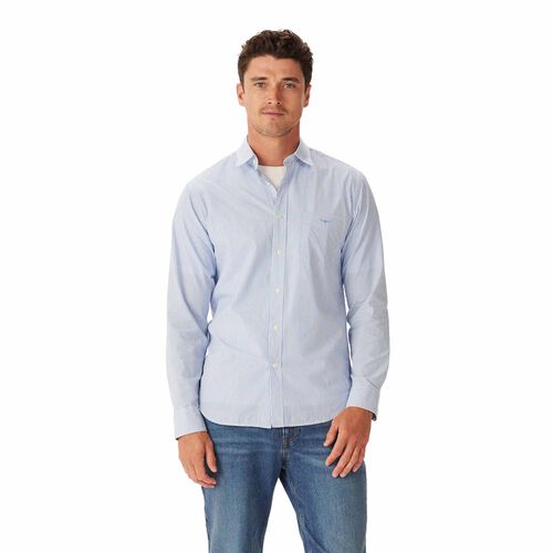 R.M. Williams Regular Poplin Stripe Shirt